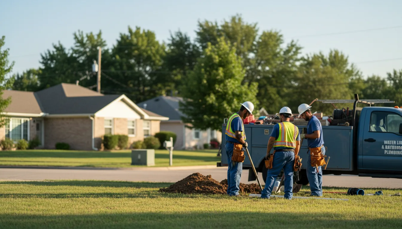 Residential water line and bathroom plumbing service in Leckrone, PA